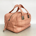 Chanel Handbag Chocolate Bar Caviar Leather Pink Silver — view 2