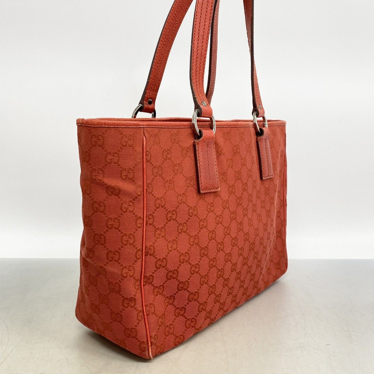 Gucci Tote GG Canvas Red Silver — view 2