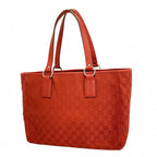 Gucci Tote GG Canvas Red Silver