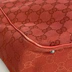 Gucci Tote GG Canvas Red Silver — view 7