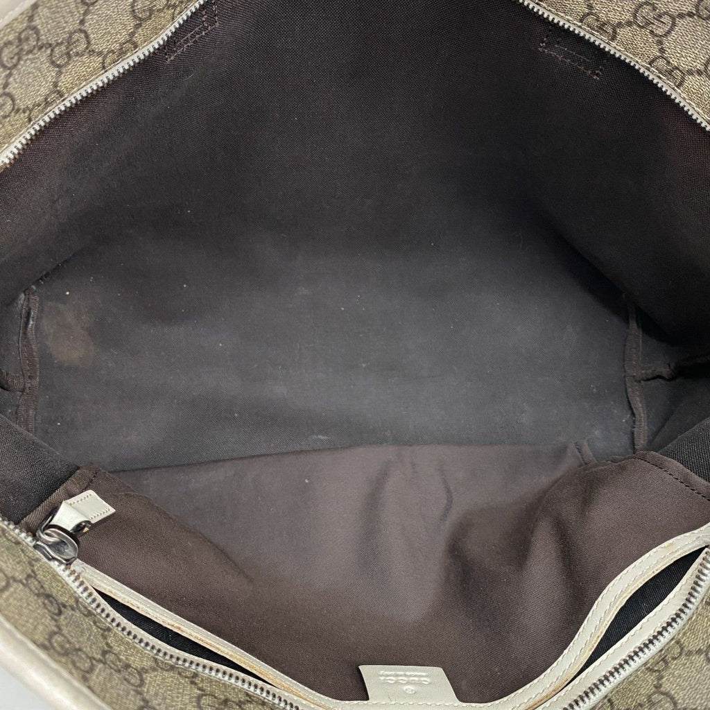 Gucci Tote GG Supreme Brown Silver — view 4