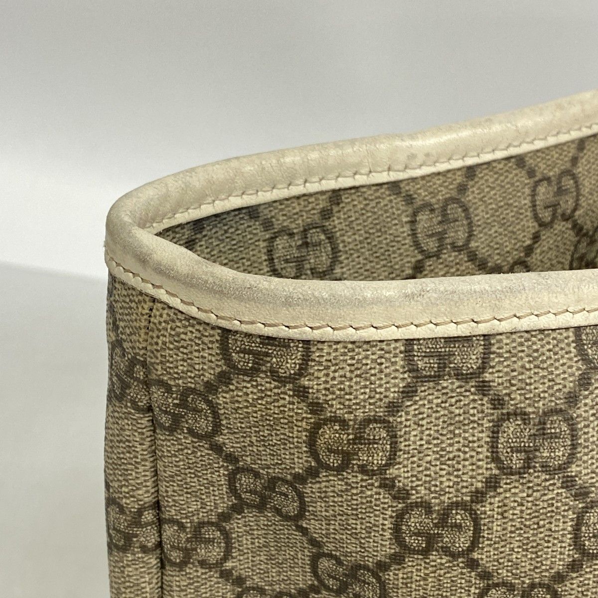 Gucci Tote GG Supreme Brown Silver — view 7