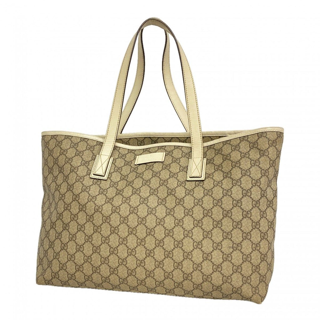 Gucci Tote GG Supreme Brown Silver
