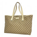 Gucci Tote GG Supreme Brown Silver