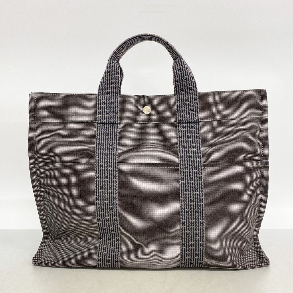 Hermes Tote Her Line MM Canvas Gray Silver — view 8
