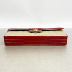 Chanel Shoulder Bag Chocolate Bar Lambskin Patent Beige Red Gold — view 3