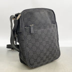 Gucci Shoulder Bag GG Canvas Black Silver — view 2