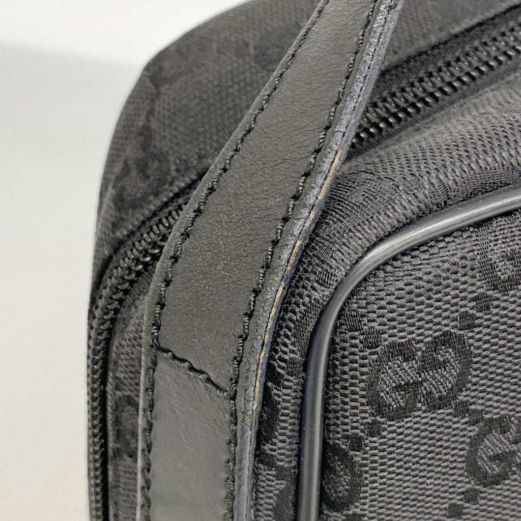 Gucci Shoulder Bag GG Canvas Black Silver — view 7