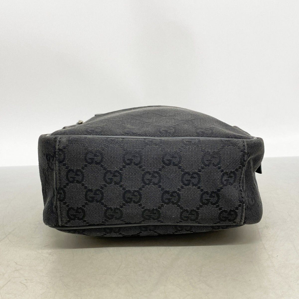 Gucci Shoulder Bag GG Canvas Black Silver — view 3