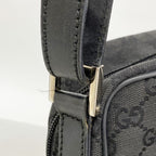 Gucci Shoulder Bag GG Canvas Black Silver — view 8