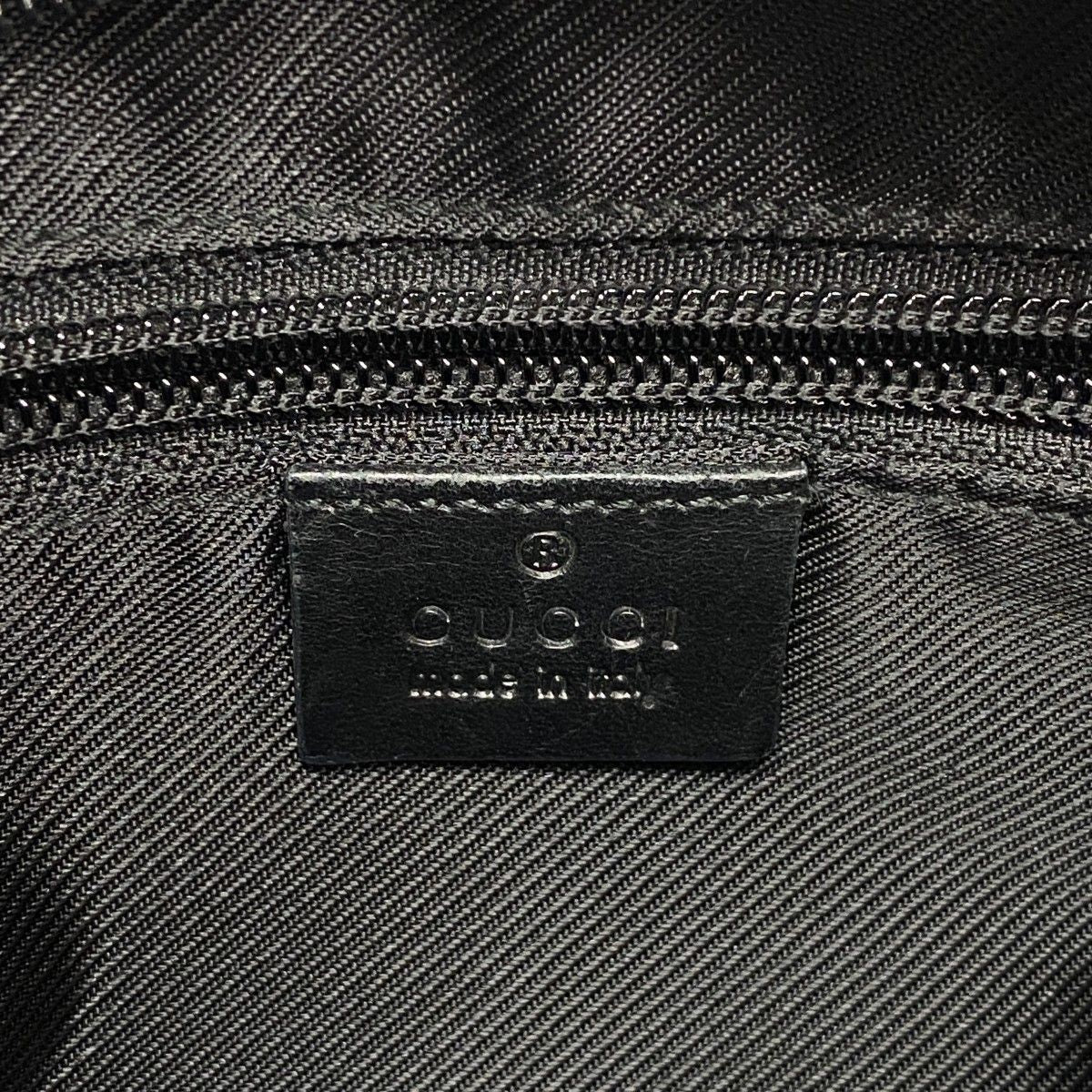 Gucci Shoulder Bag GG Canvas Black Silver — view 5