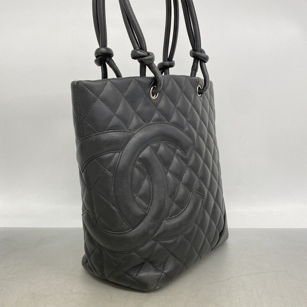Chanel Tote Cambon Lambskin Black Silver — view 2