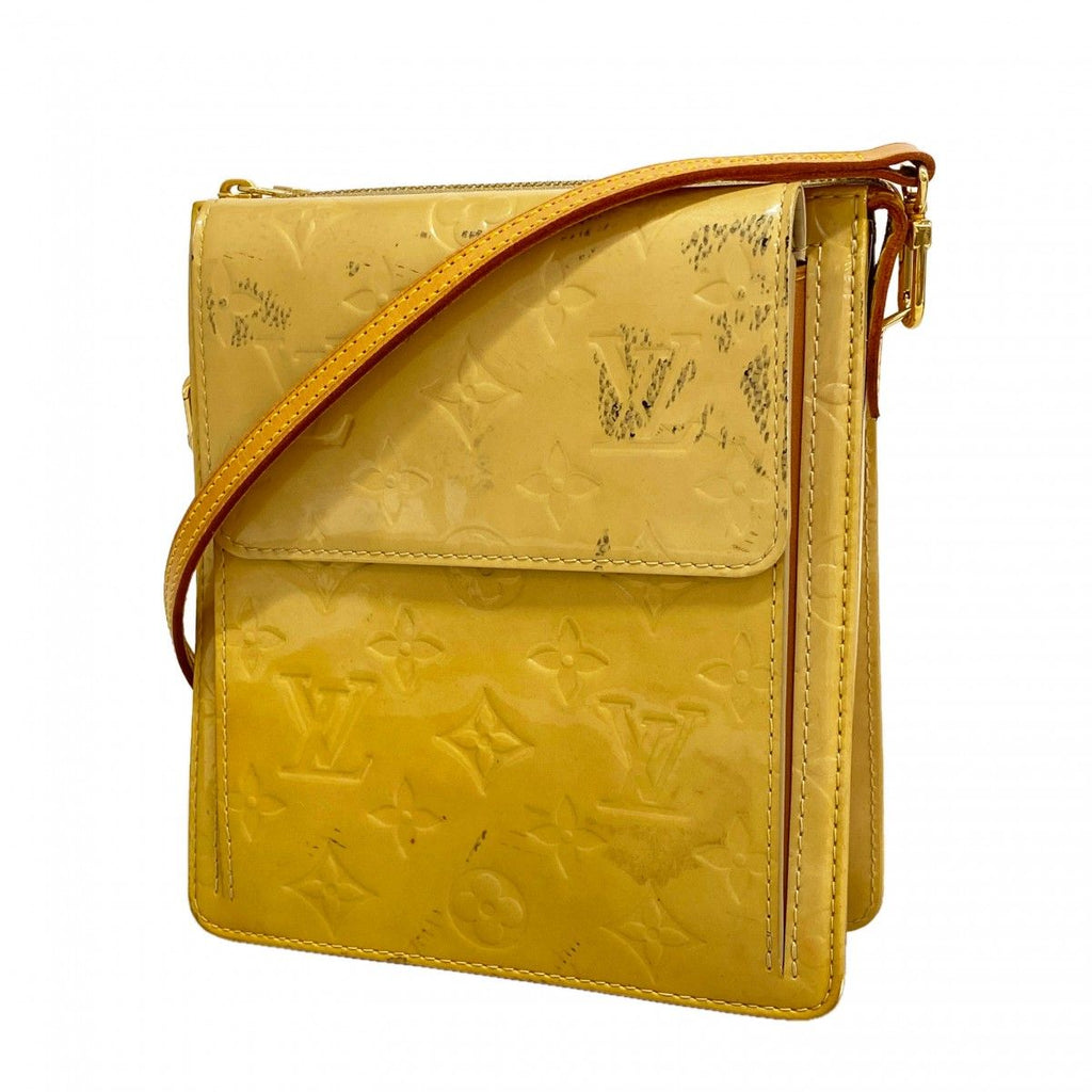 Louis Vuitton Shoulder Bag Vernis Mott Beige
