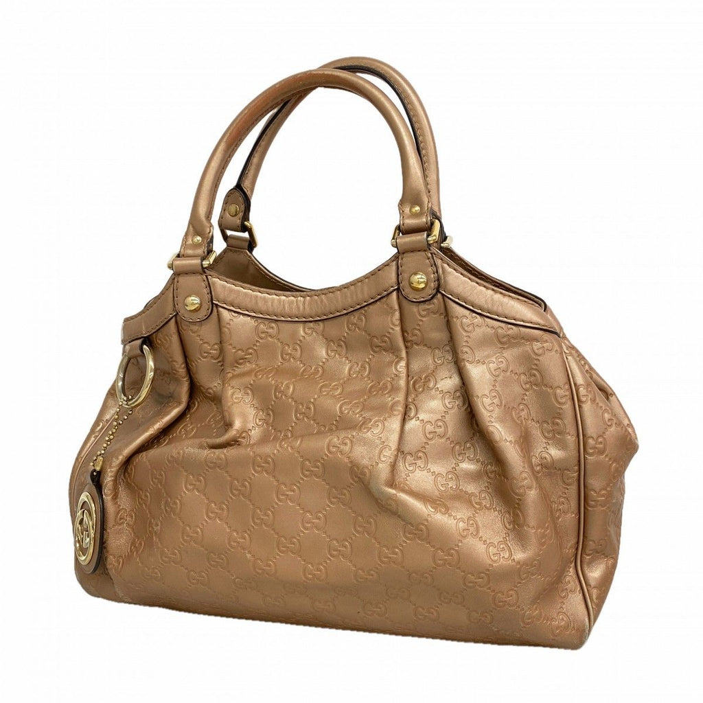 Gucci Tote Guccissima Ski Leather Pink Gold