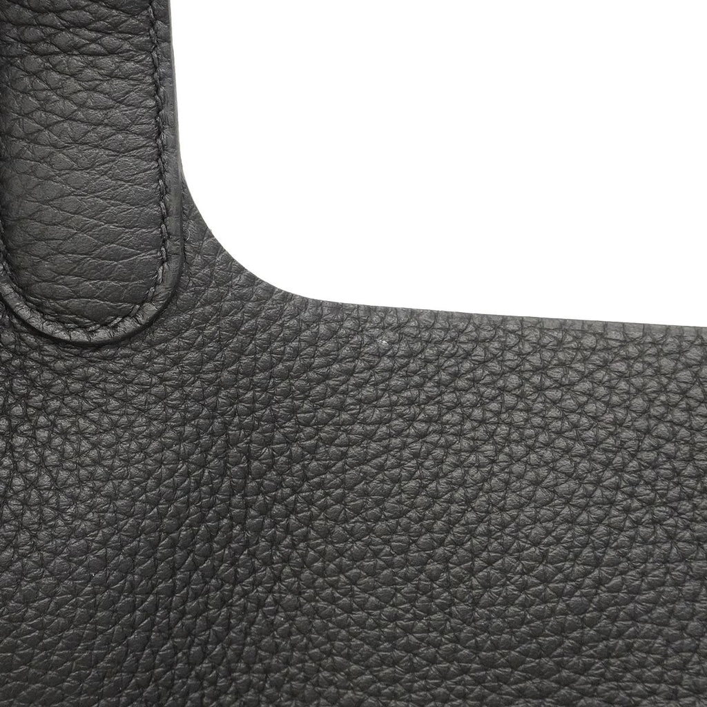 Hermes Handbag Picotin Lock MM Taurillon Clemence Black Gold — view 6