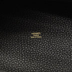 Hermes Handbag Picotin Lock MM Taurillon Clemence Black Gold — view 5