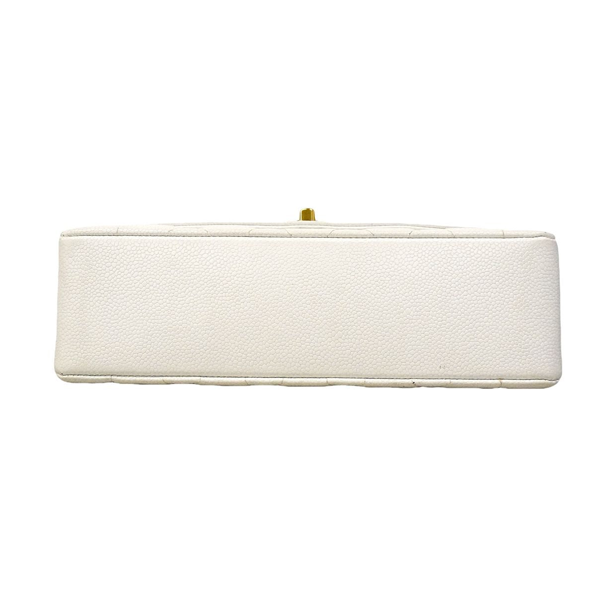 Chanel Shoulder Bag Diana Caviar Leather White Gold — view 3