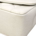Chanel Shoulder Bag Diana Caviar Leather White Gold — view 6