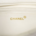 Chanel Shoulder Bag Diana Caviar Leather White Gold — view 5