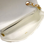 Chanel Shoulder Bag Diana Caviar Leather White Gold — view 4