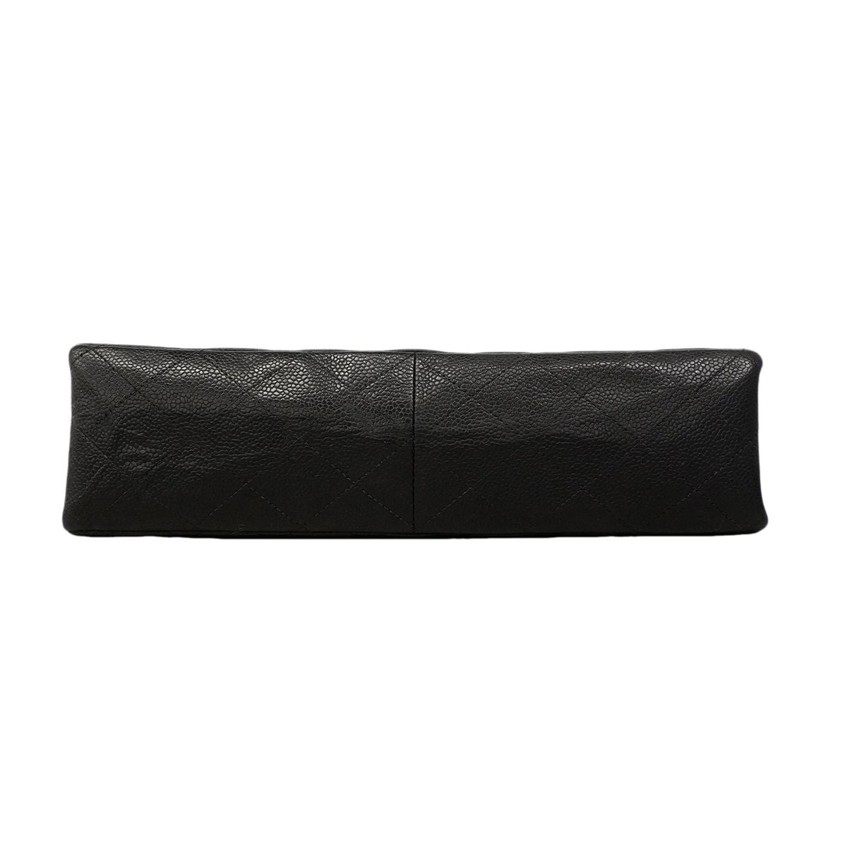 Chanel Shoulder Bag Maxi Quilted Caviar Leather Black Silver — view 3