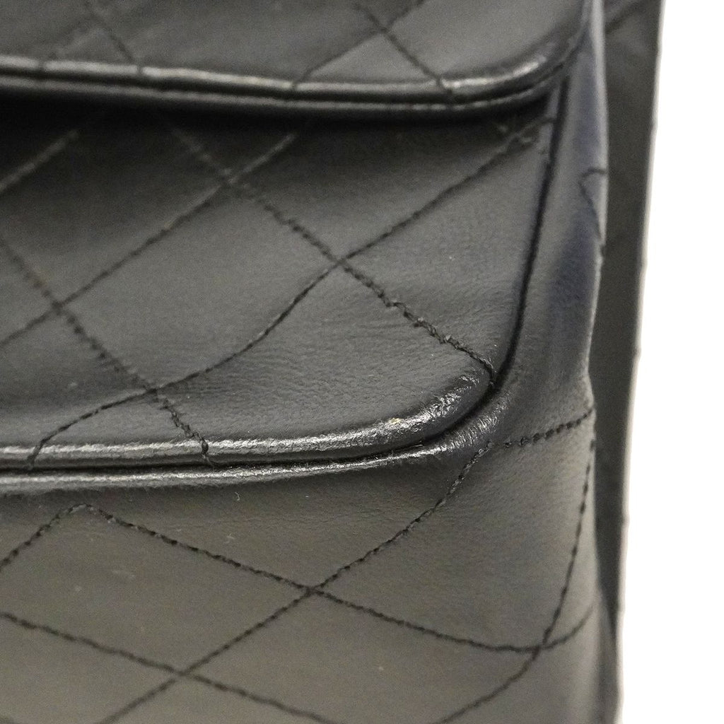 Chanel Shoulder Bag Quilted Lambskin Black Gold — view 5