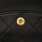 Chanel Shoulder Bag Quilted Lambskin Black Gold — view 6