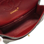 Chanel Shoulder Bag Quilted Lambskin Black Gold — view 4