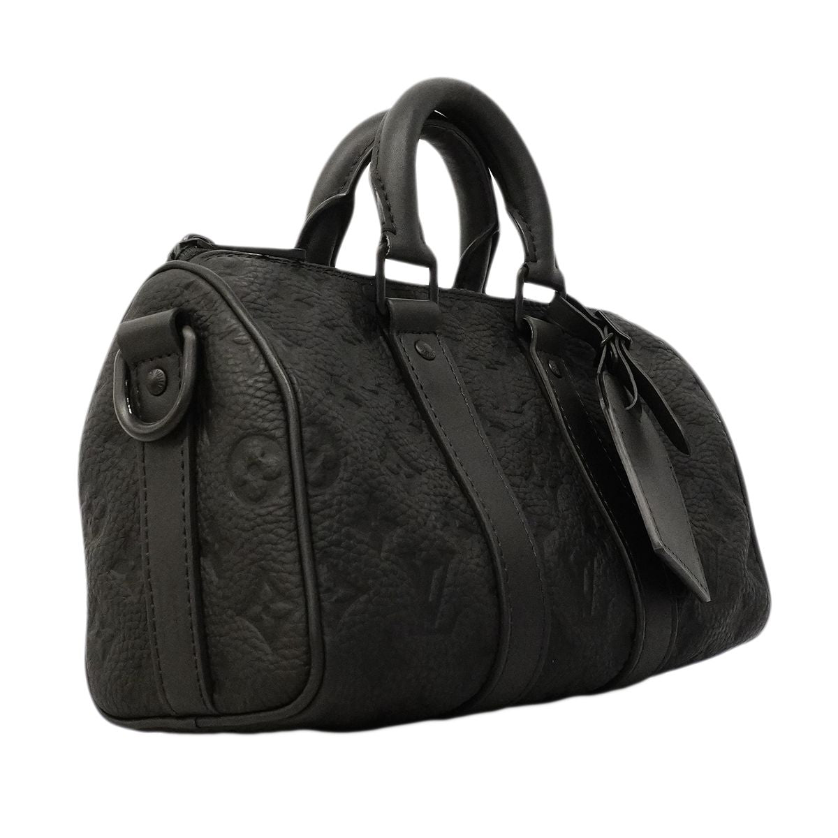 Louis Vuitton Handbag Monogram Taurillon Keepall Bandouliere 25 Black 2-Way — view 2