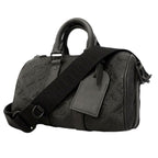 Louis Vuitton Handbag Monogram Taurillon Keepall Bandouliere 25 Black 2-Way