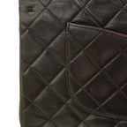 Chanel Shoulder Bag Quilted Lambskin Black Gold — view 8