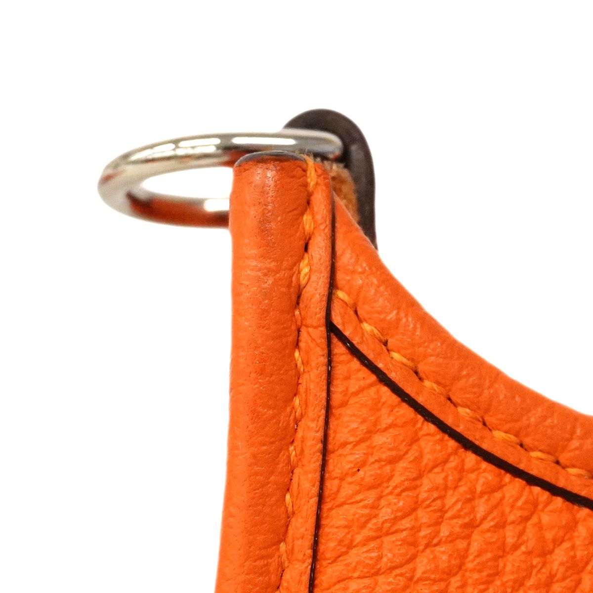 Hermes Shoulder Bag Evelyne TPM Taurillon Clemence Capucines Silver — view 7