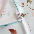 Hermes Carre 45 Scarf Gavroche Fleur Plume Silk 100% Blue Pawn — view 8