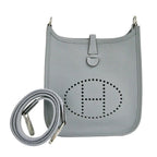 Hermes Evelyne TPM 16 Gris Perle Silver Taurillon Clemence Gray Handbag