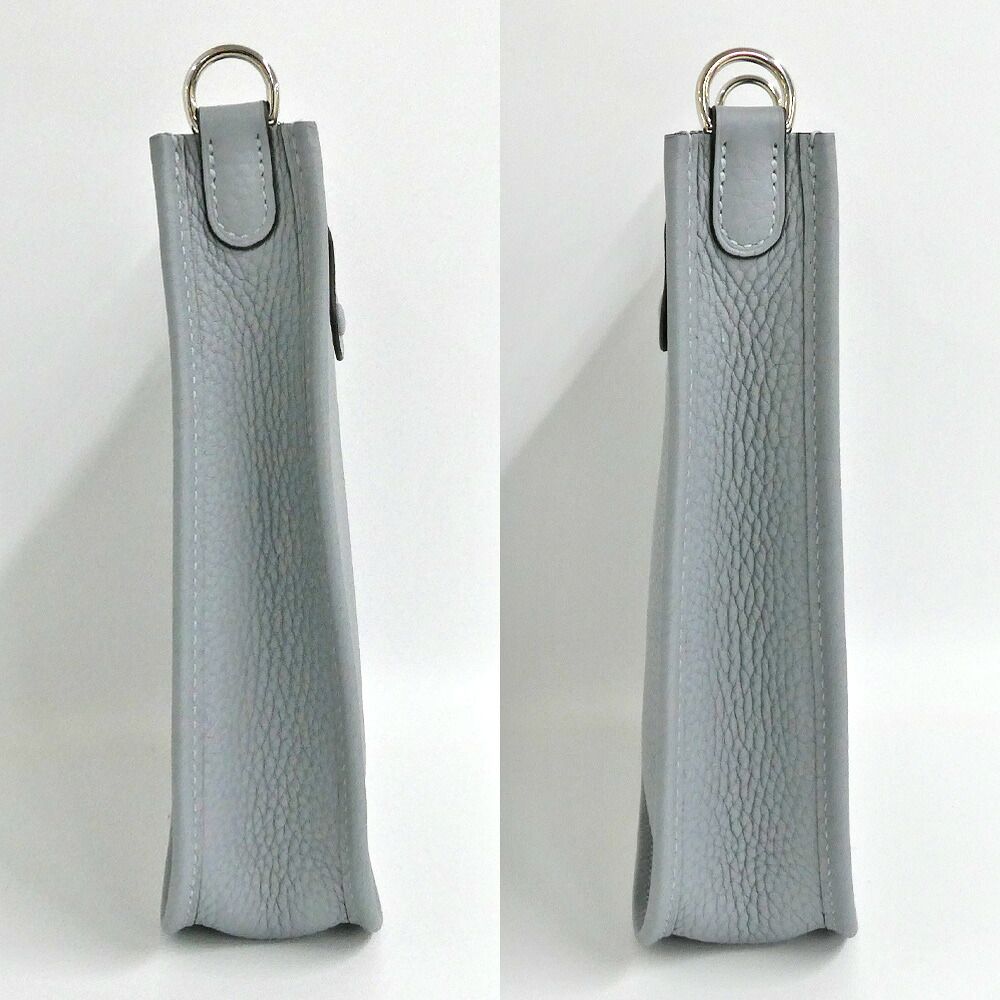 Hermes Evelyne TPM 16 Gris Perle Silver Taurillon Clemence Gray Handbag — view 4