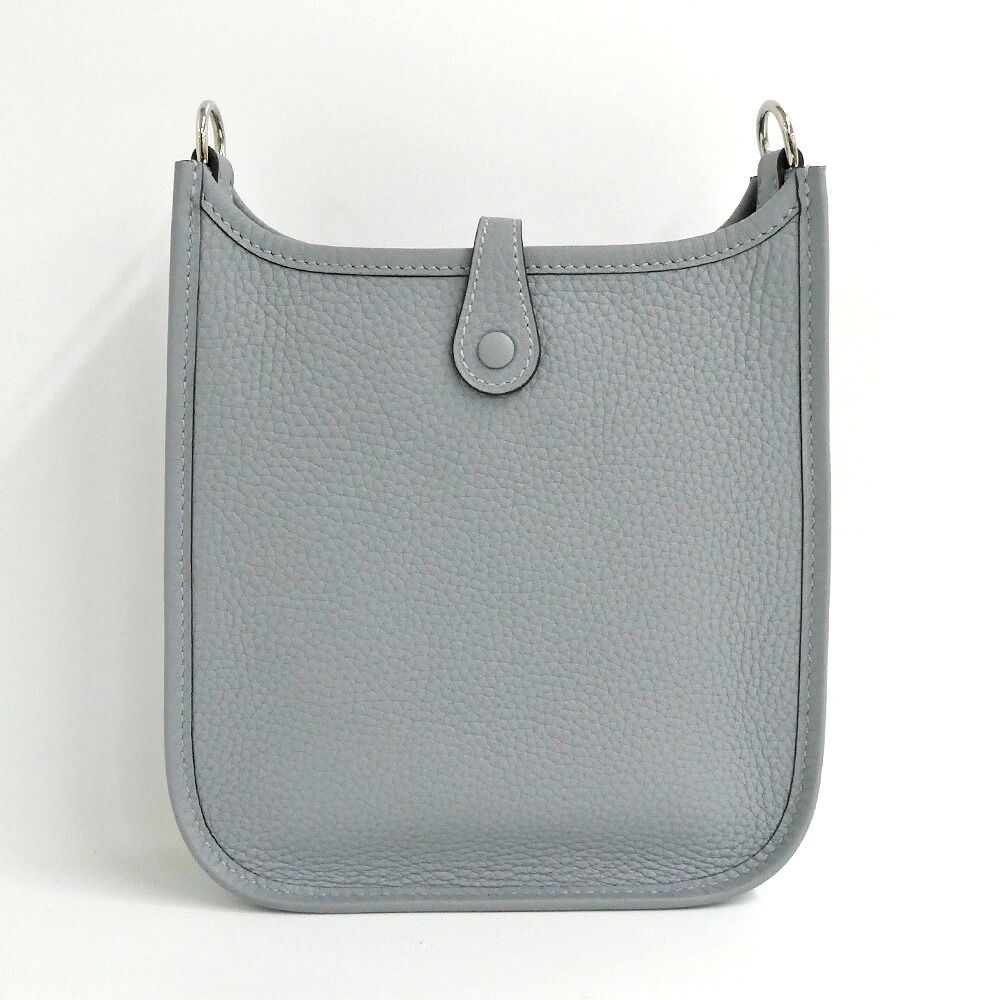 Hermes Evelyne TPM 16 Gris Perle Silver Taurillon Clemence Gray Handbag — view 2
