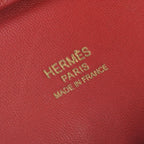 Hermes Plume Elan 28 Tote Box Calf Red Gold Handbag — view 7