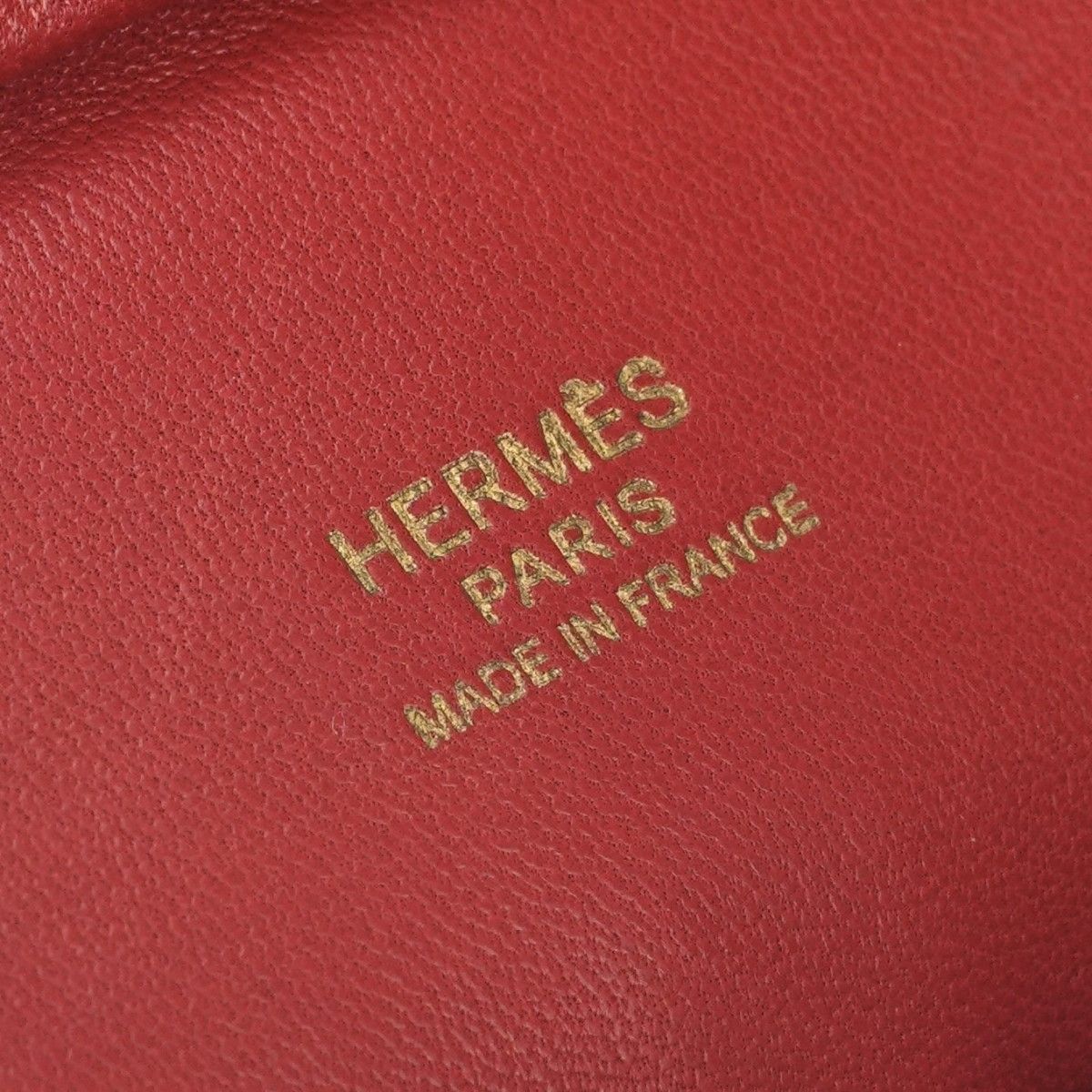 Hermes Plume Elan 28 Tote Box Calf Red Gold Handbag — view 7