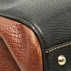 Loewe Vintage Logo Tote Shoulder Black Brown Leather — view 5