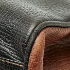 Loewe Vintage Logo Tote Shoulder Black Brown Leather — view 4