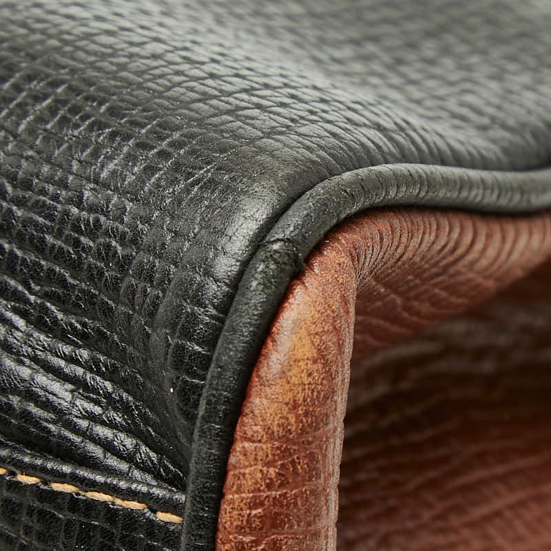 Loewe Vintage Logo Tote Shoulder Black Brown Leather — view 4