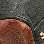 Loewe Vintage Logo Tote Shoulder Black Brown Leather — view 7