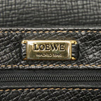 Loewe Vintage Logo Tote Shoulder Black Brown Leather — view 9