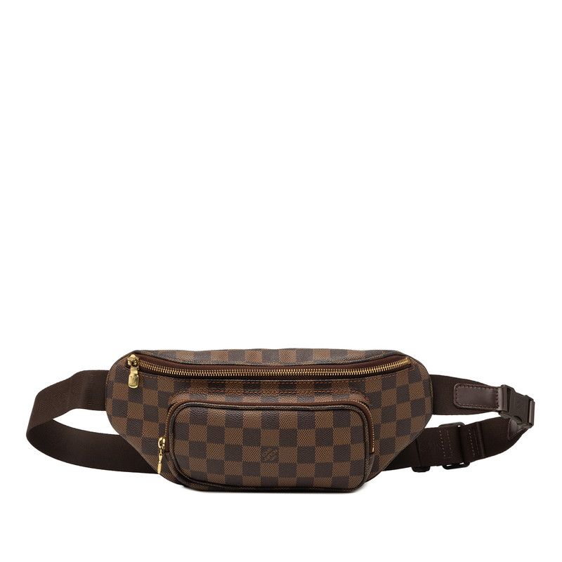 Louis Vuitton Damier Bum Bag Melville Brown Leather