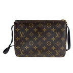Louis Vuitton Monogram Shoulder Bag Canvas Black — view 3