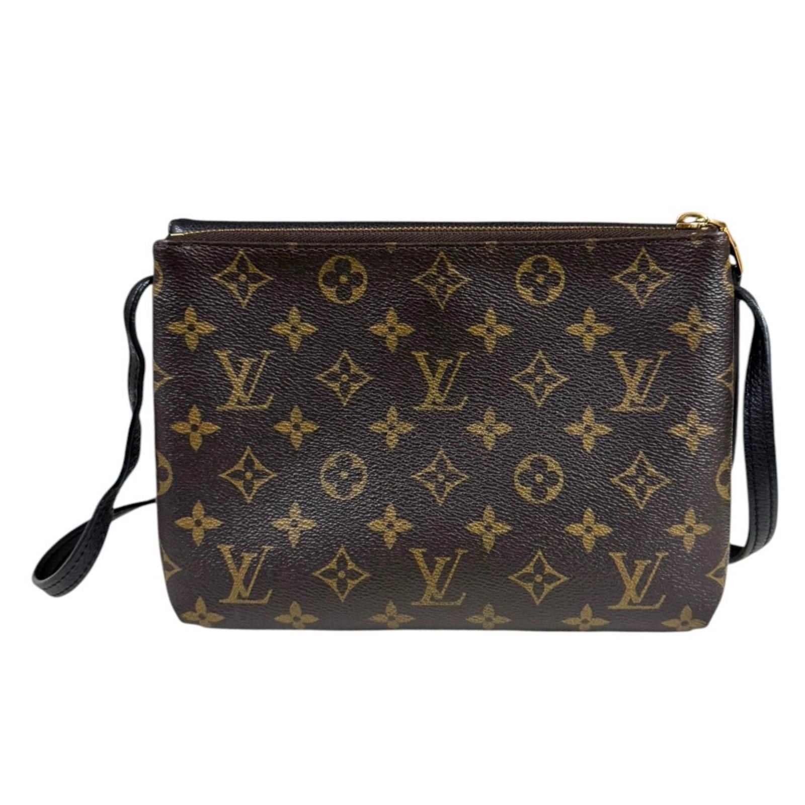 Louis Vuitton Monogram Shoulder Bag Canvas Black — view 3