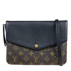 Louis Vuitton Monogram Shoulder Bag Canvas Black