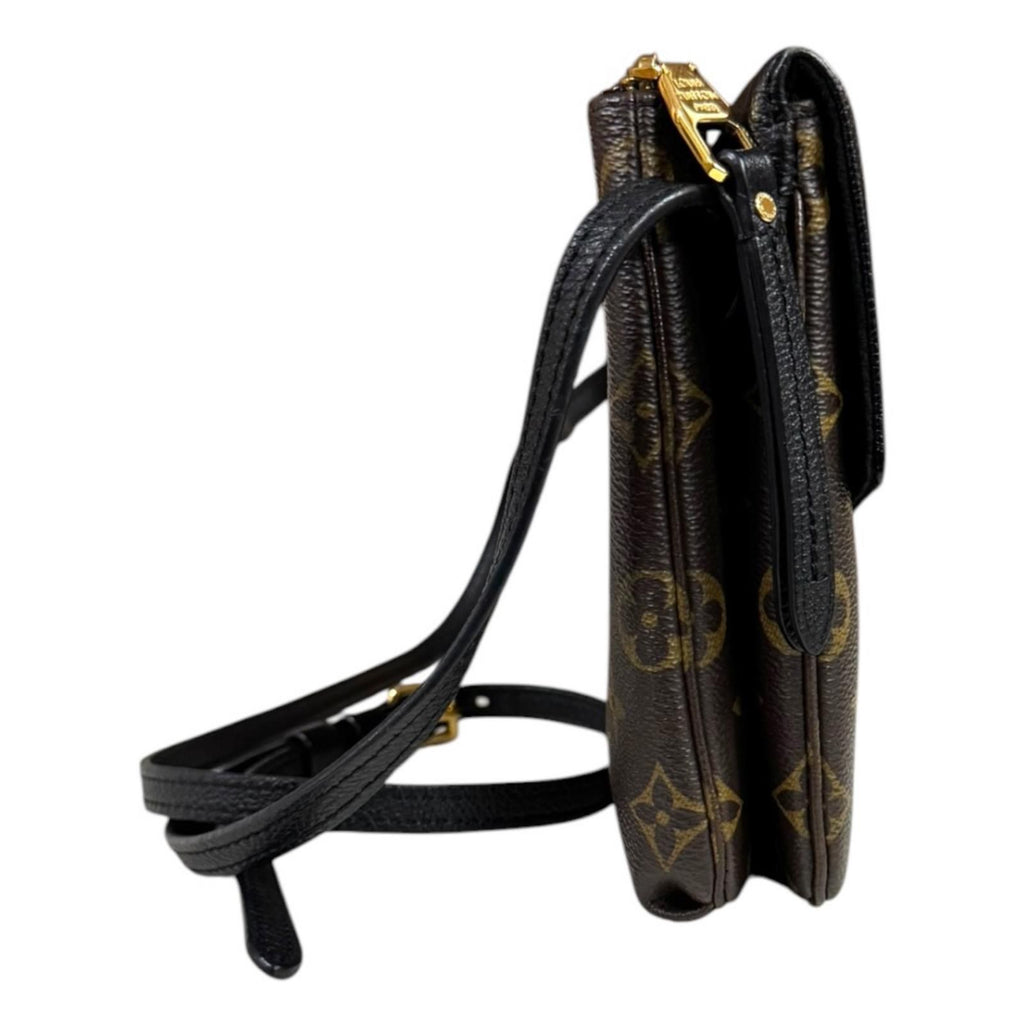 Louis Vuitton Monogram Shoulder Bag Canvas Black — view 4