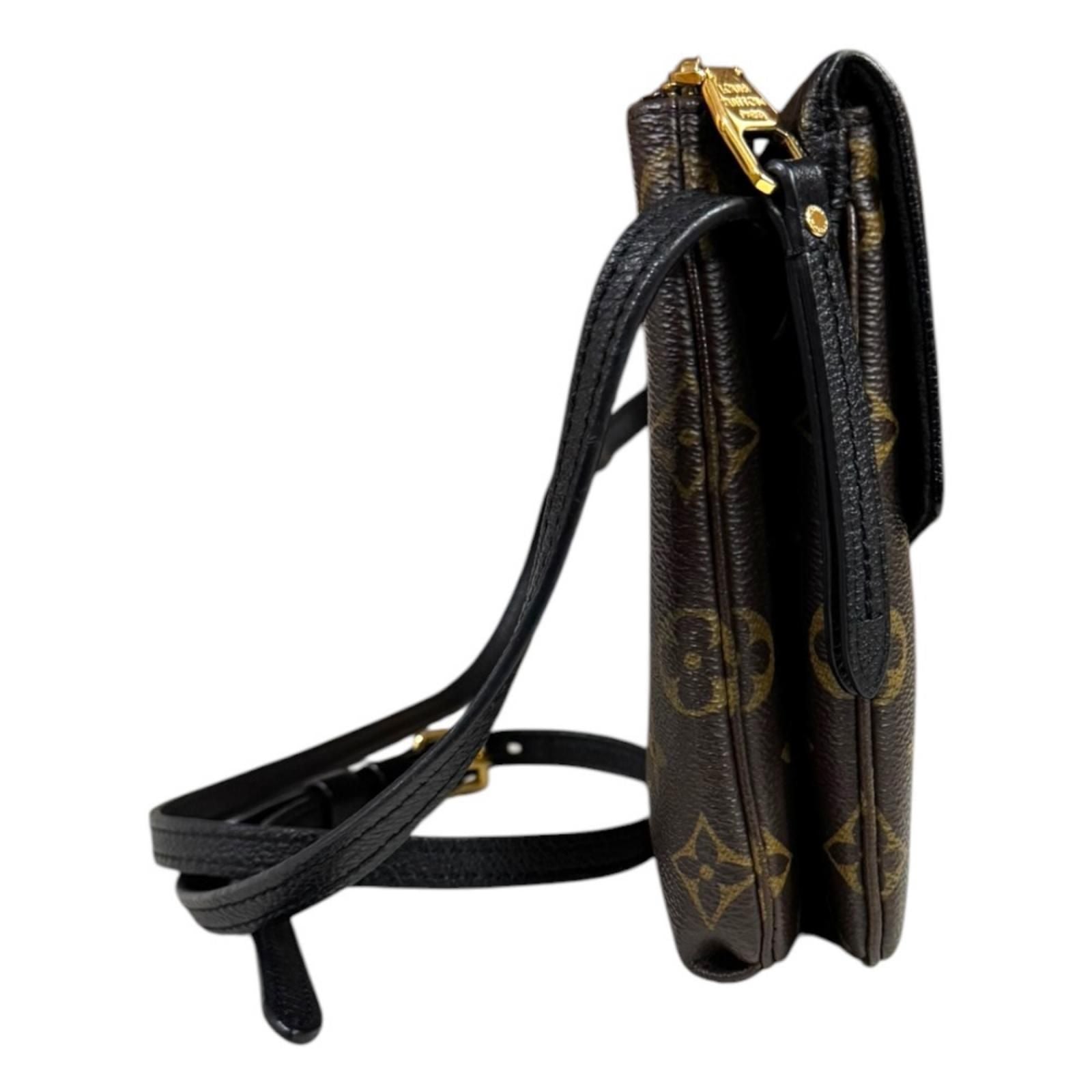 Louis Vuitton Monogram Shoulder Bag Canvas Black — view 4