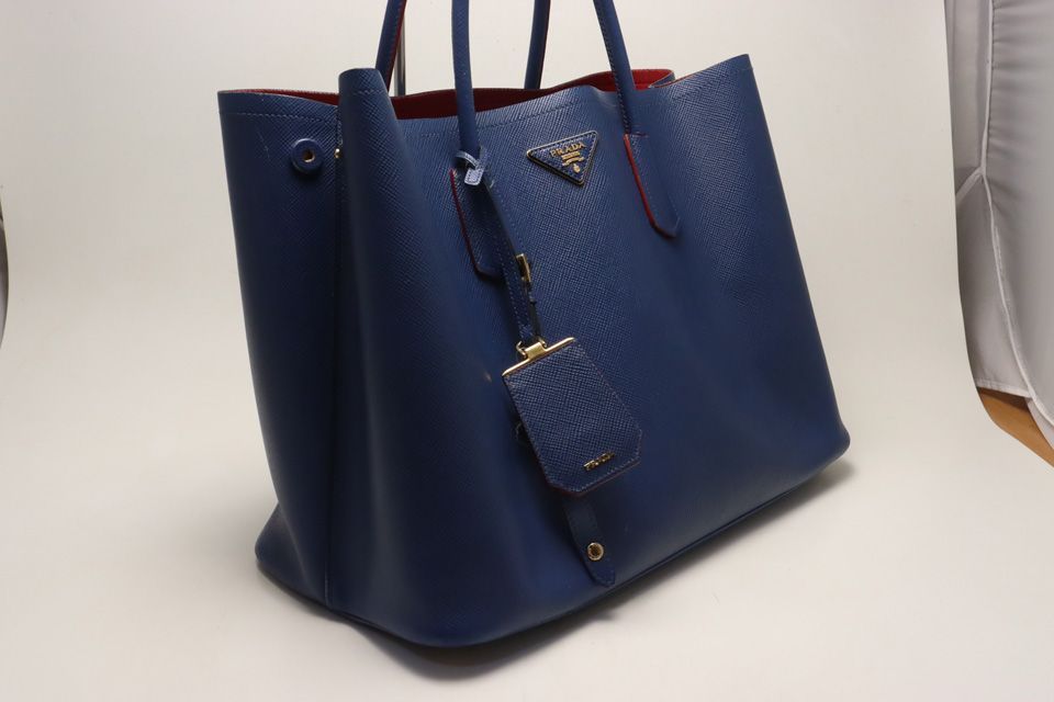 Prada Saffiano Tote Blue — view 4